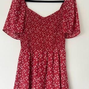 Red Floral Dress
